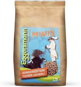 Eggersmann Minis – Kleine Pferdeleckerlis Clicker – Getreidefreie Leckerlies für Pferde und Ponies in versch. Größen