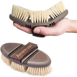 Animalon CareFlex Wurzelbürste – Naturhaar-Pferde-Bürste – Wurzelkardätsche mit harten Naturborsten – flexibel, ergonomisch & hochwertig – Kardätsche mit Klettverschluss Animalon CareFlex Wurzelbürste – Naturhaar-Pferde-Bürste – Wurzelkardätsche mit harten Naturborsten – flexibel, ergonomisch & hochwertig – Kardätsche mit Klettverschluss